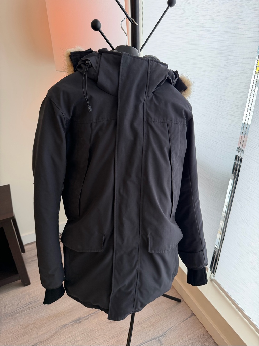 Canada Goose Navy Sherridon Parka with Fur Trim